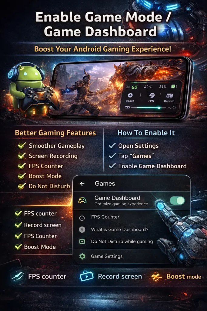Enable Game Mode , Game Dashboard